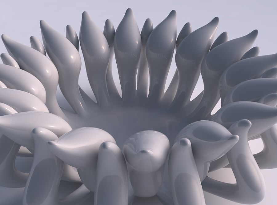 Bowl two layered flower tapered 2 3D print model