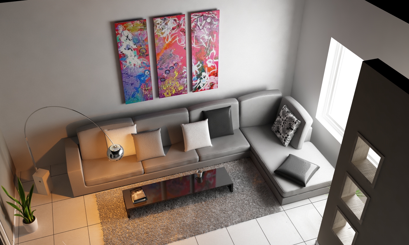 c4d living room top view 3D Model C4D | CGTrader.com