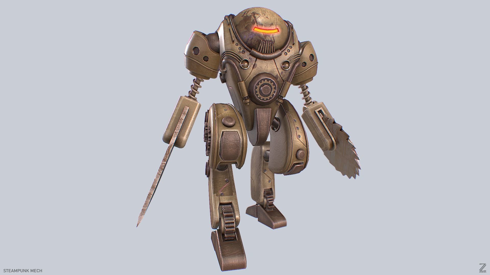3D model Steampunk mech VR / AR / low-poly | CGTrader