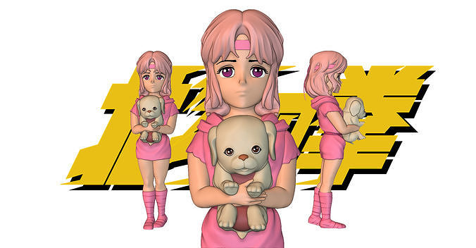 FAN ART ACTION FIGURES 3D BART & LYNN - Hokuto No KEN in Resina , da colorare