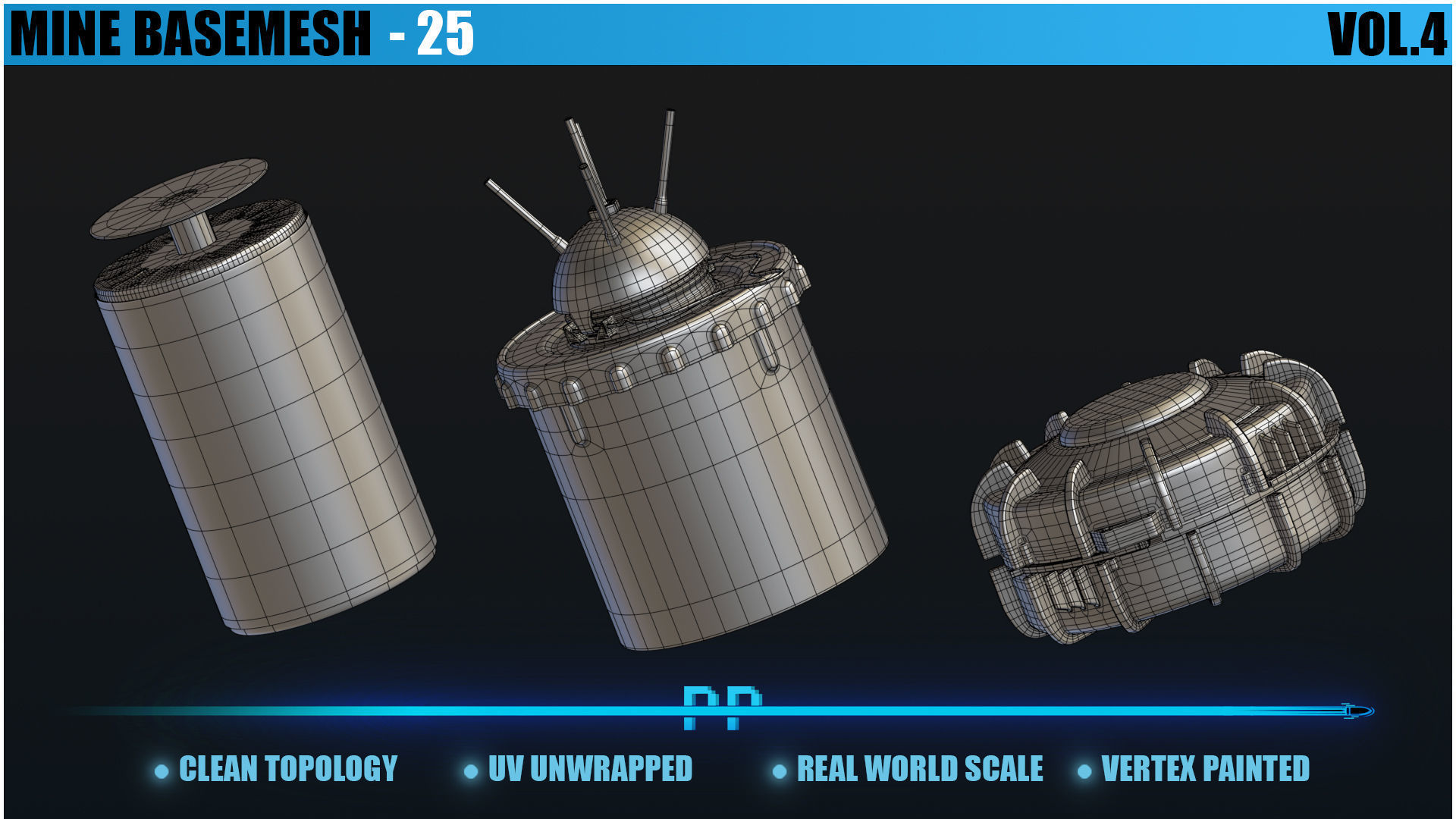3D model 25 Mine basemesh VR / AR / low-poly | CGTrader