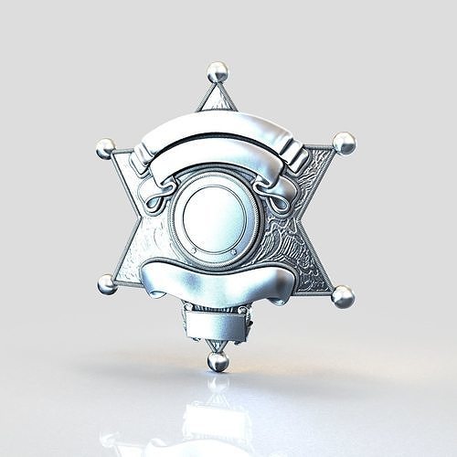 Star Badge 3D model 3D printable | CGTrader