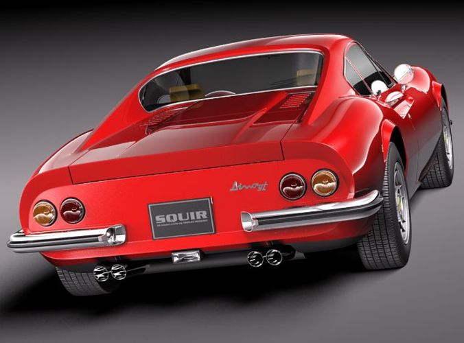 Ferrrai Dino 246 GT 1969 3D Model MAX OBJ 3DS FBX C4D LWO ... Ferrrai Dino 246 GT 1969 3D Model MAX OBJ 3DS FBX C4D LWO ...