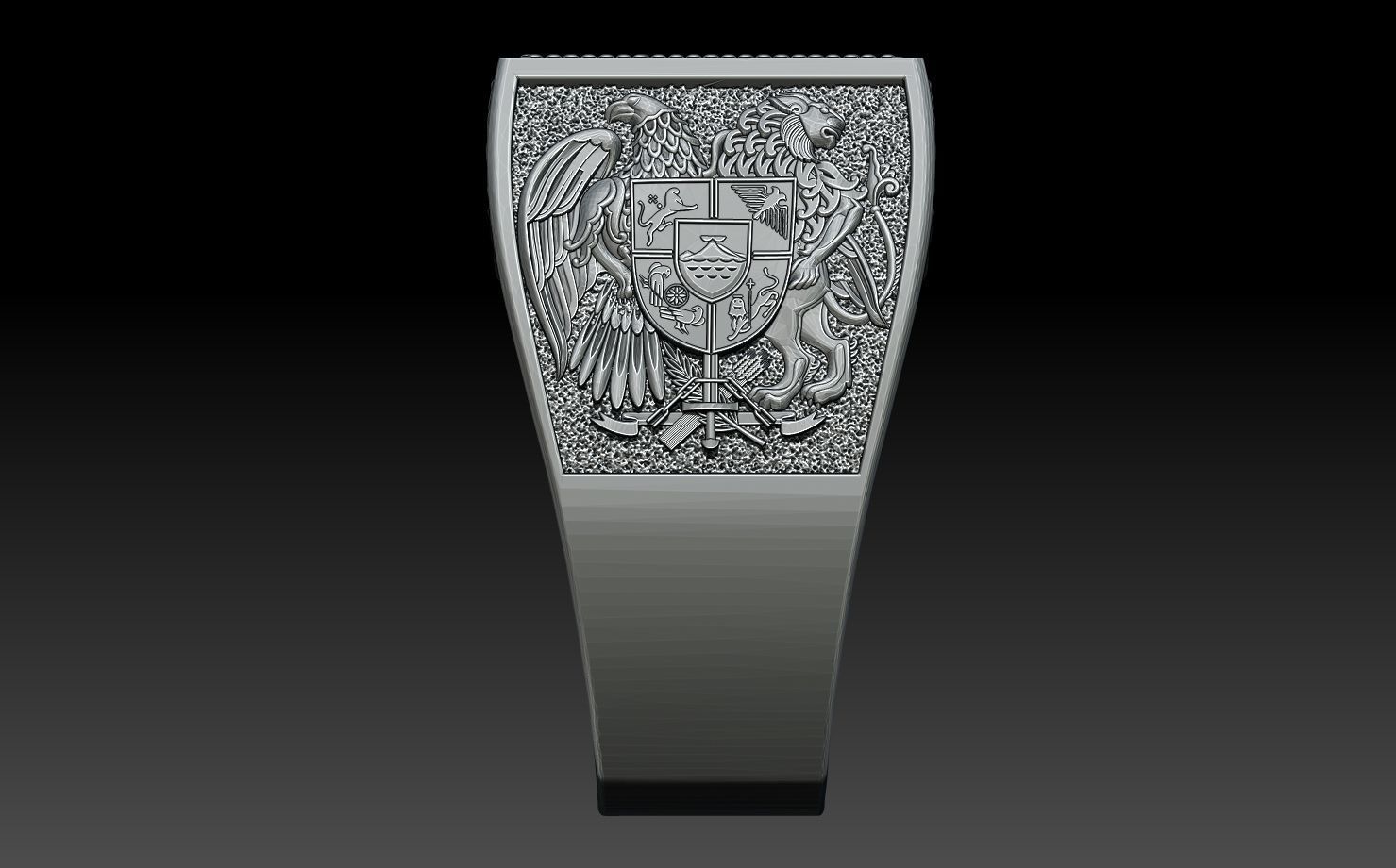 ARMENIAN CHIVALRY RING 3D model 3D printable | CGTrader