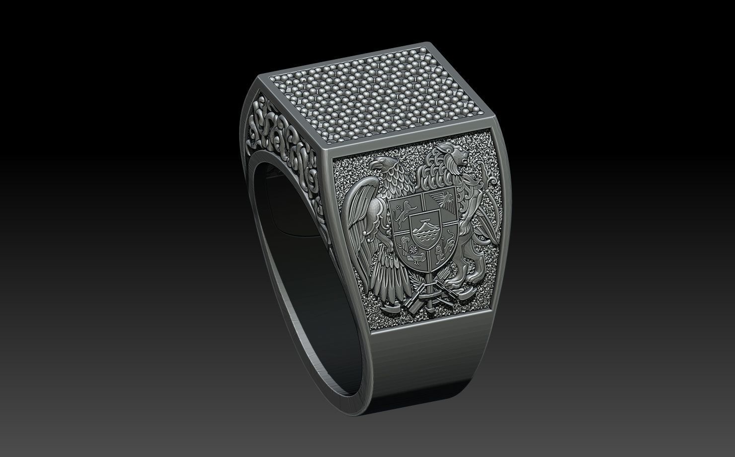 ARMENIAN CHIVALRY RING 3D model 3D printable | CGTrader