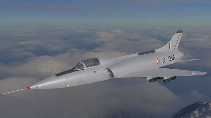 HAL HF-24 Marut 3D model rigged | CGTrader