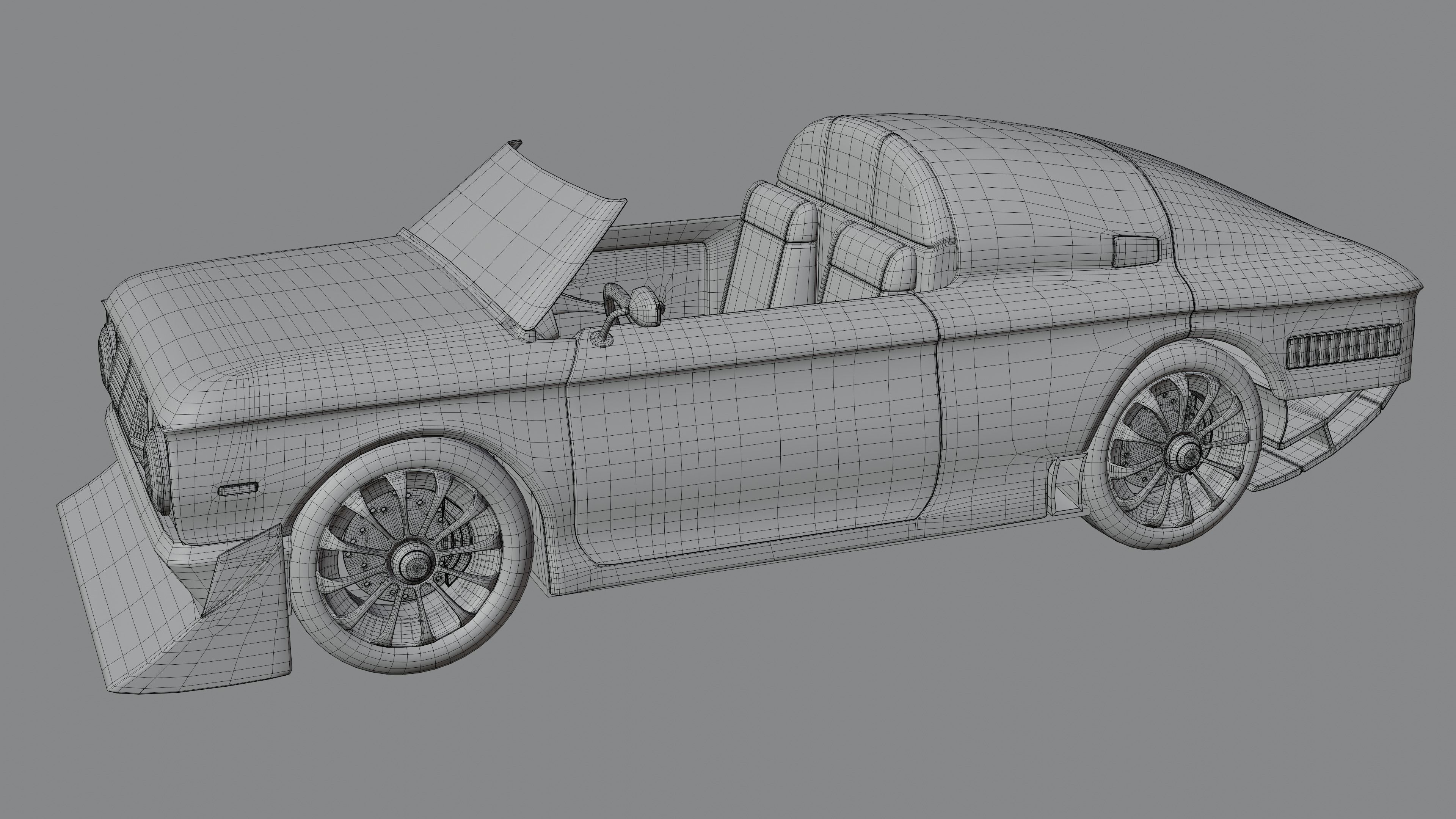 3D model 3 Muscle car VR / AR / low-poly | CGTrader