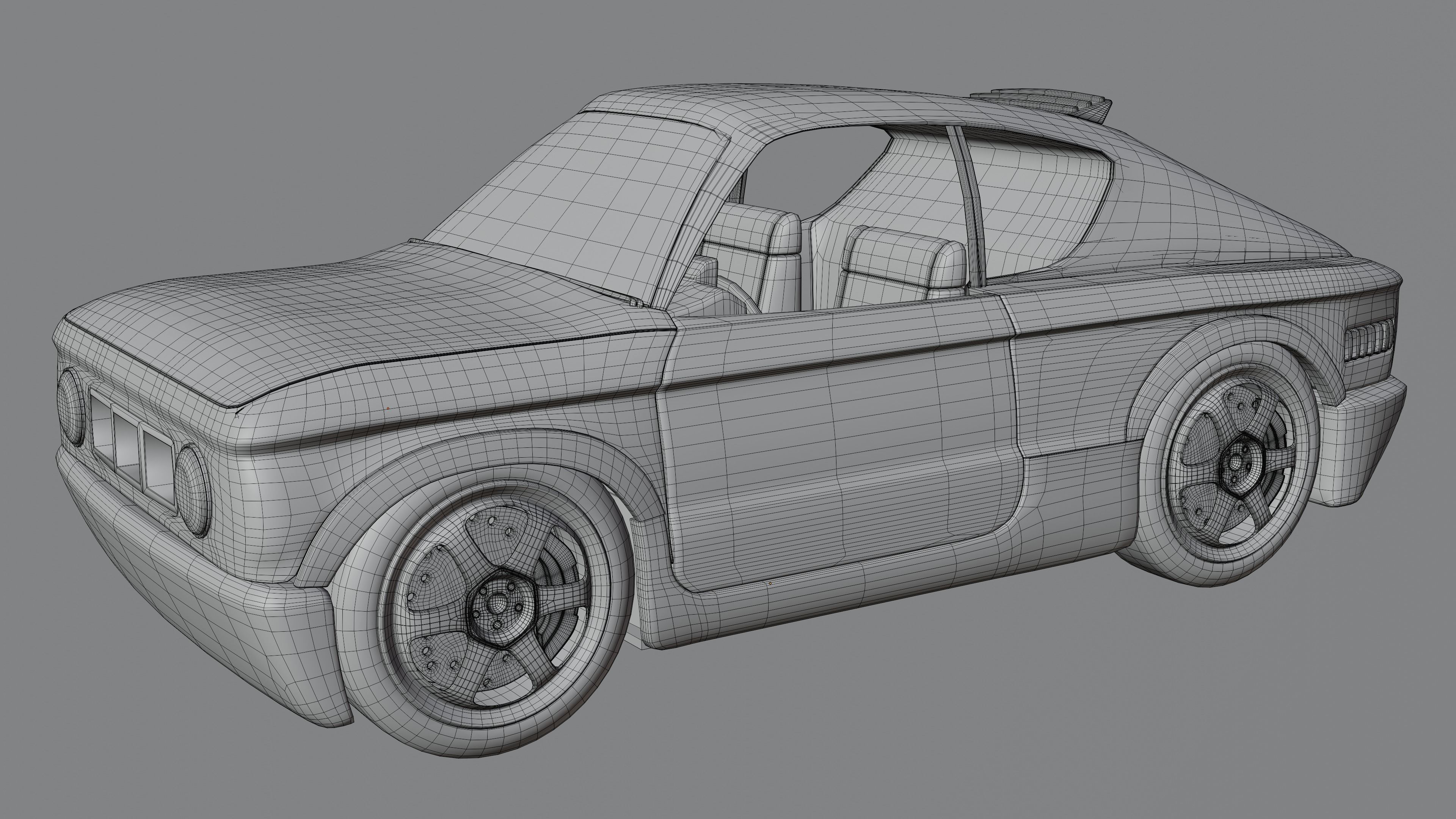 3D model 3 Muscle car VR / AR / low-poly | CGTrader