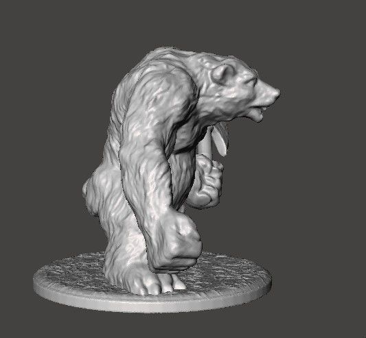 WEREBEAR CREATURE MINIATURE MODEL FOR FANTASY GAMES DND AND RPG 3D ...
