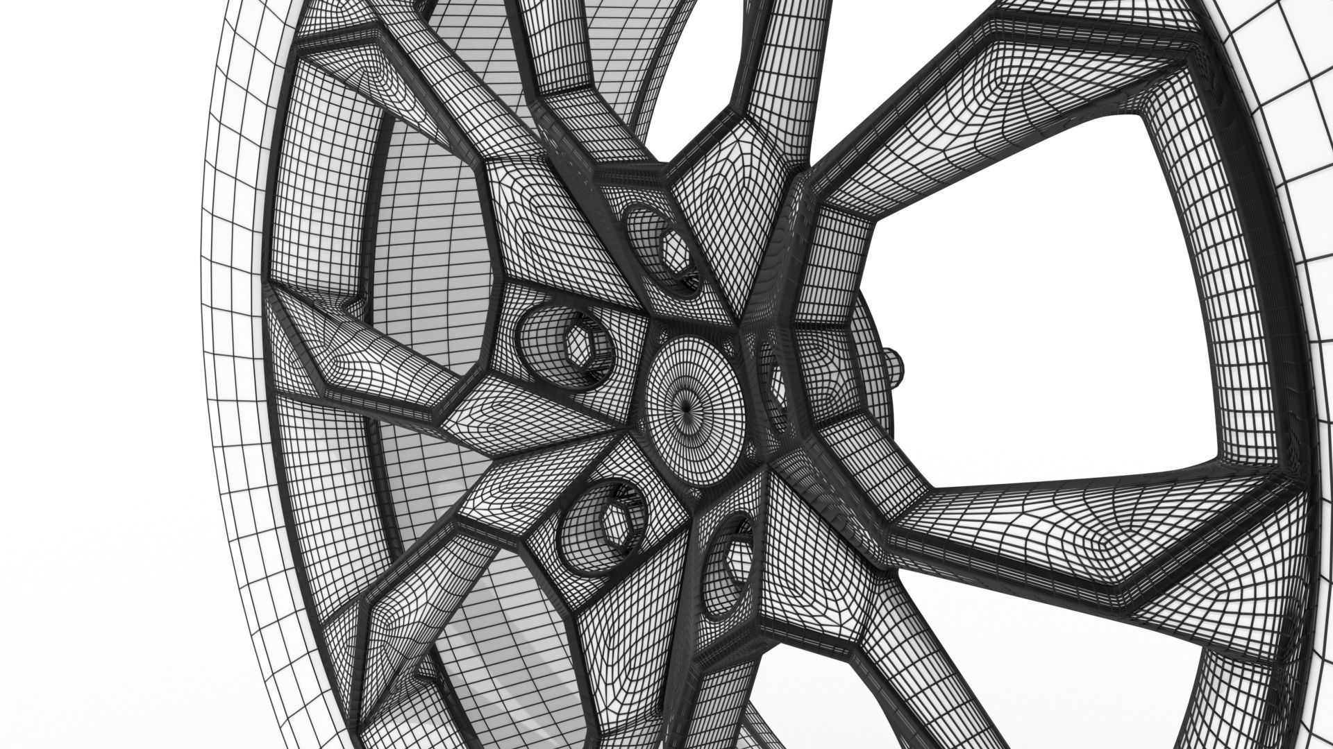 Skoda Extrem Rim 19 inch with Tire 3D model CGTrader