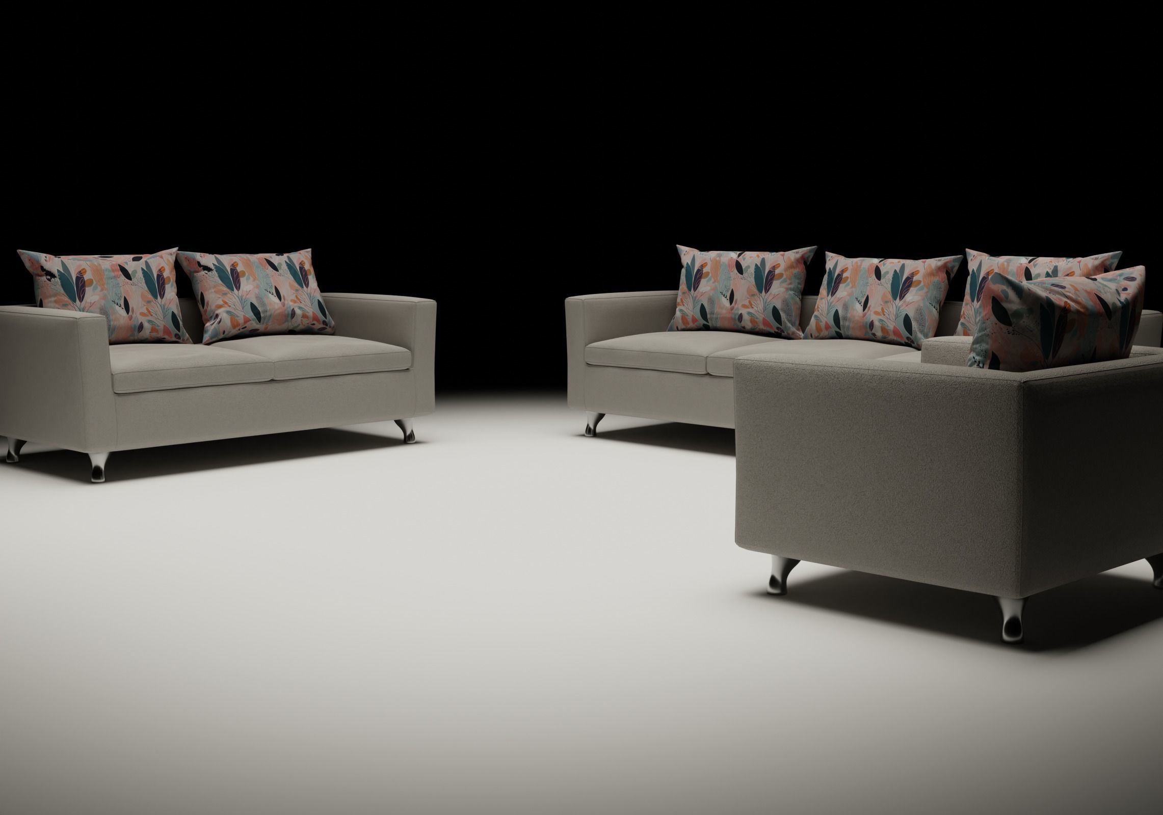 Modern Simple Livingroom Sofa set free 3D model CGTrader