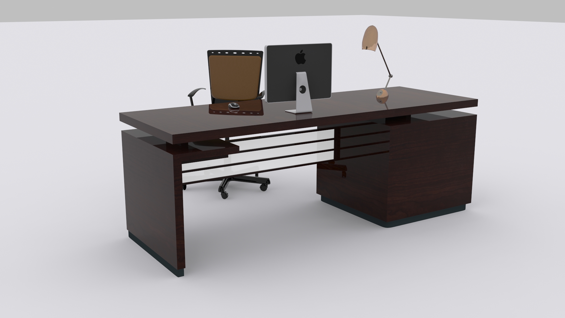 3d Asset Computer Desk Cgtrader Computer Desk 3d Model Max Obj Fbx Mtl 6