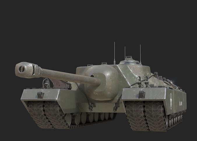 3D model 4 coatings of USA Army T28 Heavy Tank T95 Heavy Tank VR / AR ...