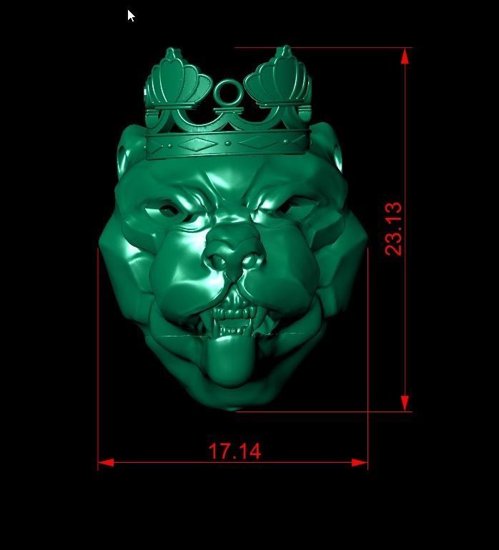 Aslan Kral kafa - King Lion head men necklace 3D model 3D printable ...