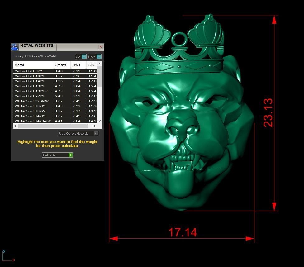 Aslan Kral kafa - King Lion head men necklace 3D model 3D printable ...