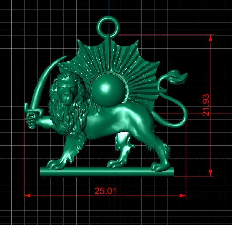 Aslan gunes kolye -lion and sun 3D print model 3D print model 3D model ...