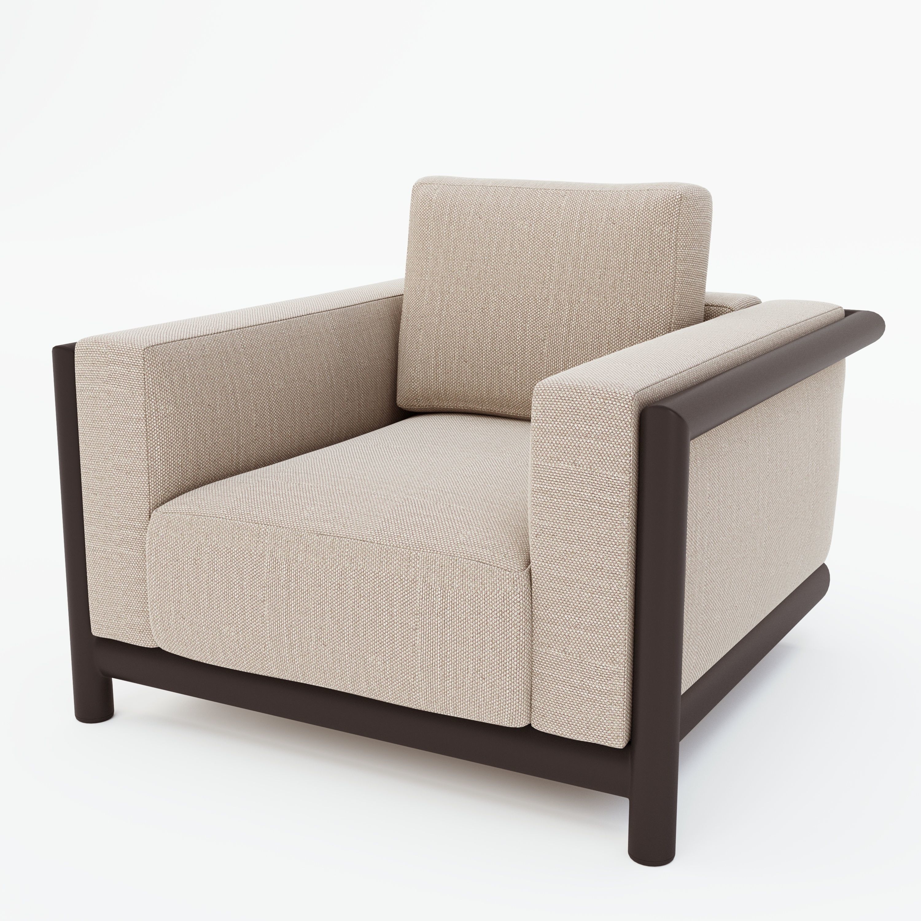 MOAB Style Fabric Covered Armchair 3D model CGTrader