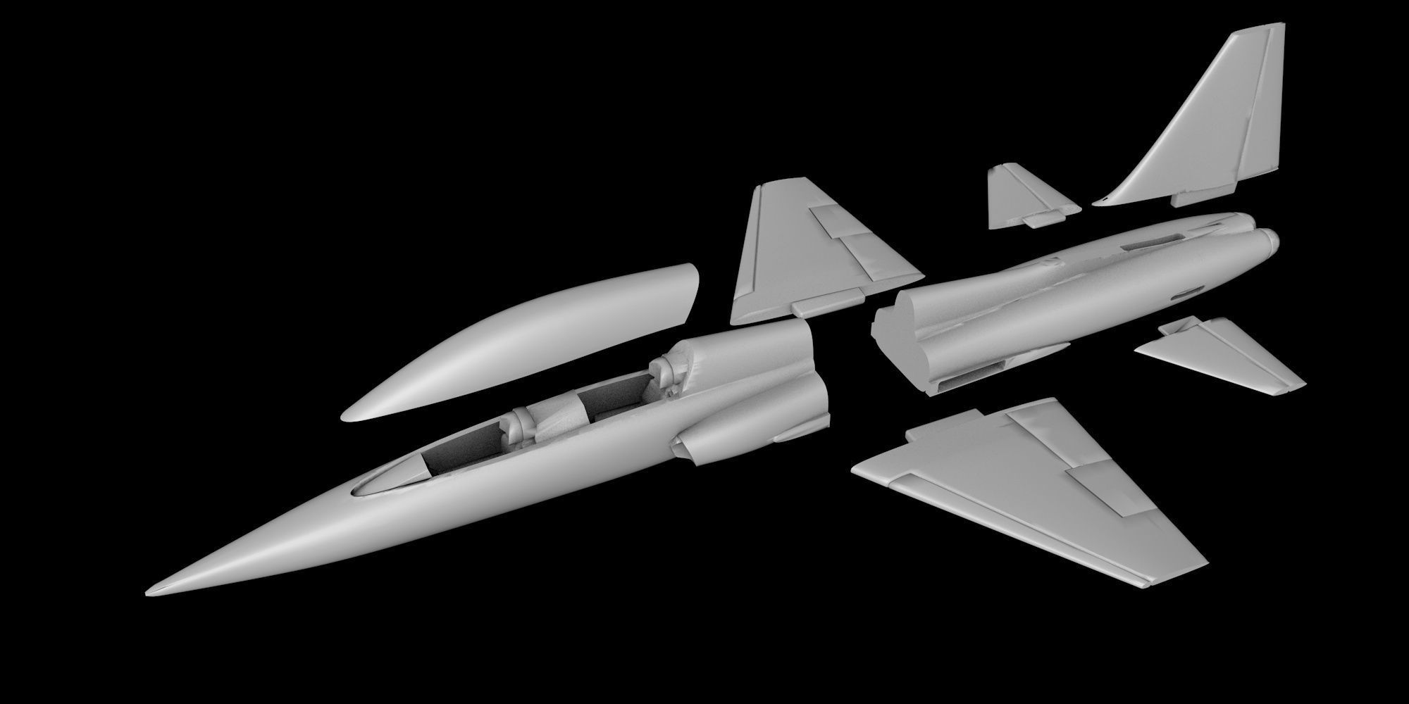 T-38 AIRCRAFT SCALE 1-72 PRINTABLE STL FILES 3D model 3D printable ...