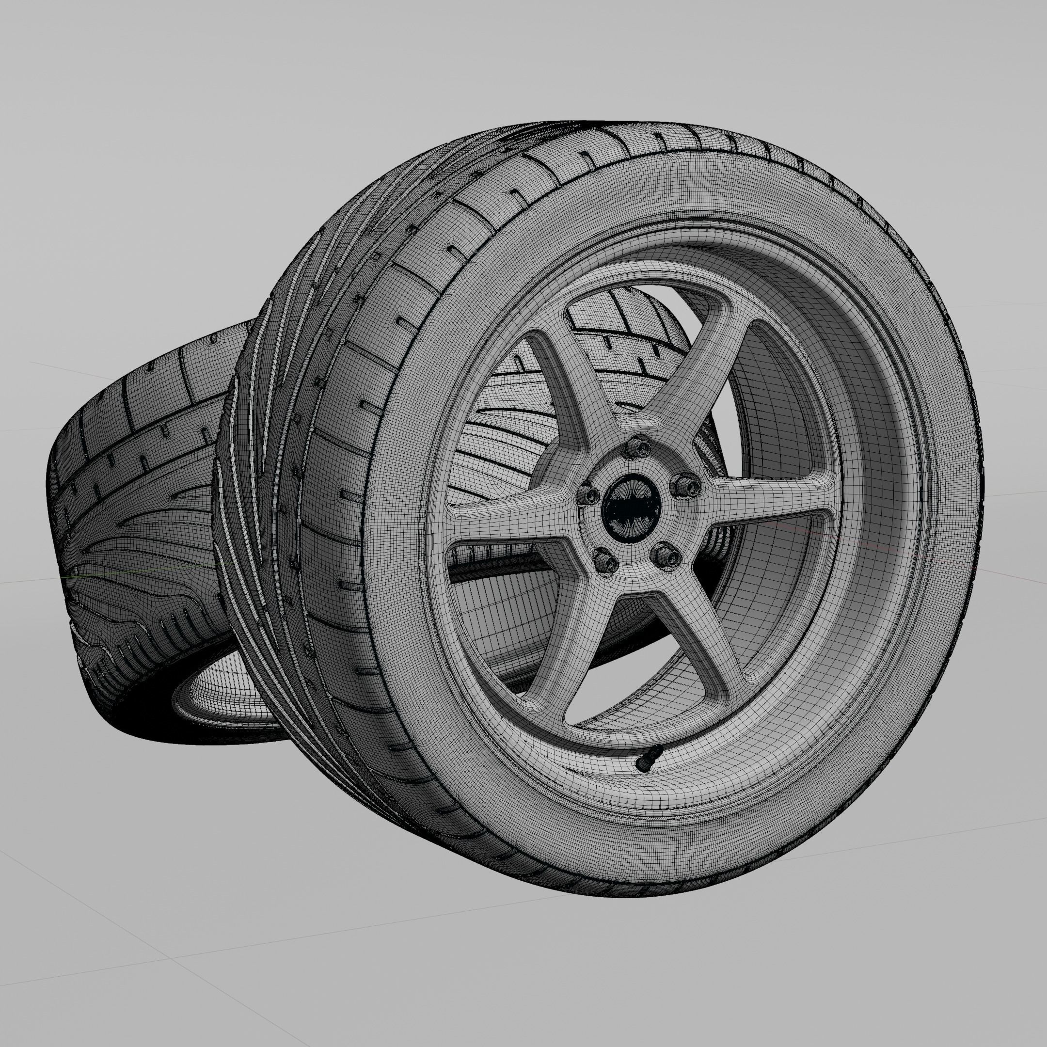 Kansei Roku Rims with Goodyear Eagle F1 Supercar G2 Tires 3D model ...