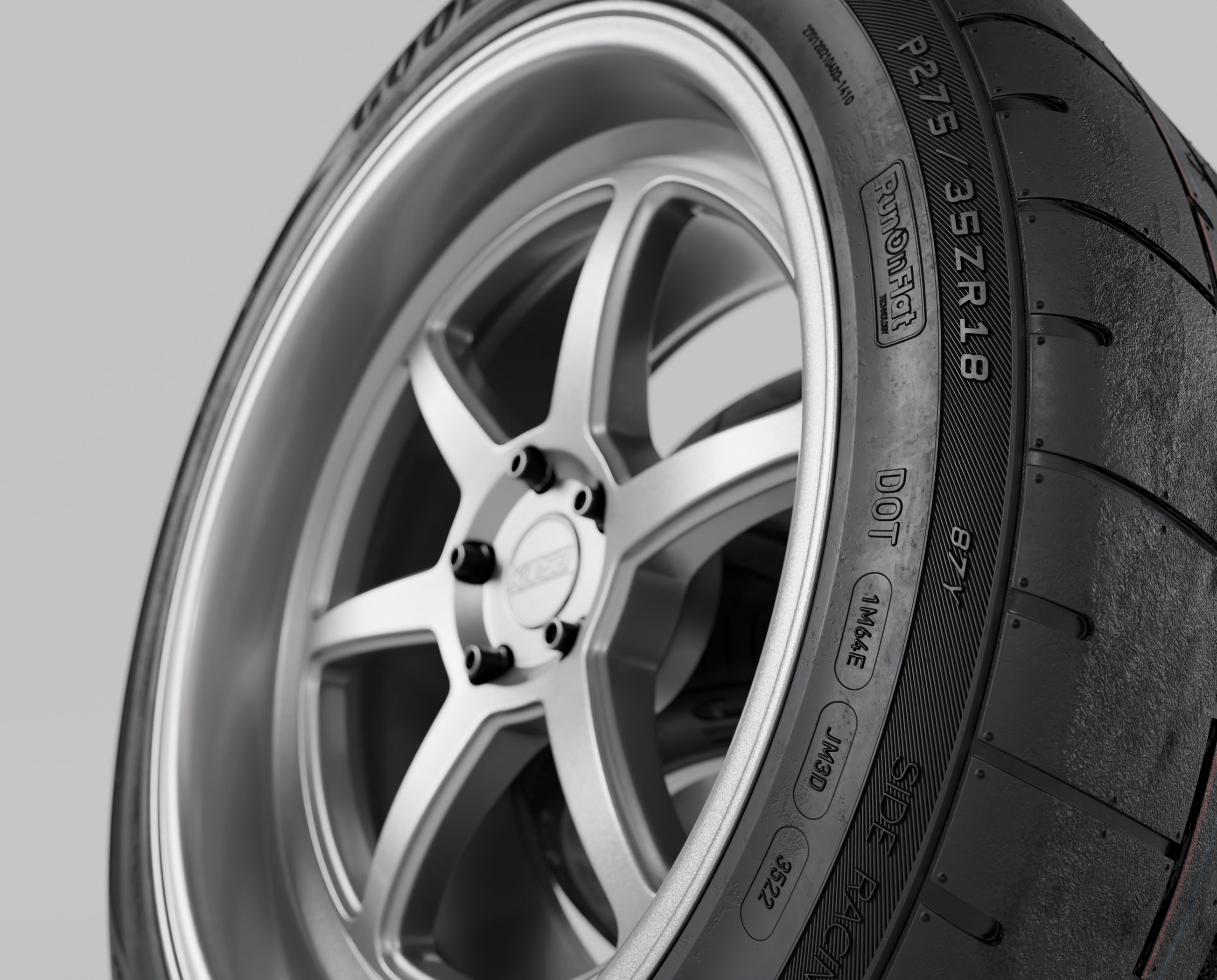 Kansei Roku Rims with Goodyear Eagle F1 Supercar G2 Tires 3D model ...