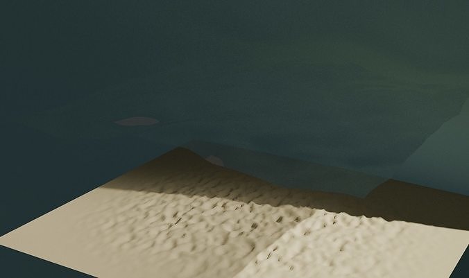 water ocean waves without foam 3D model animated | CGTrader