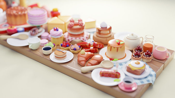 3D model Tasty food VR / AR / low-poly | CGTrader
