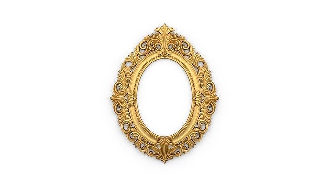 Classic mirror frame 01 3D model 3D printable | CGTrader