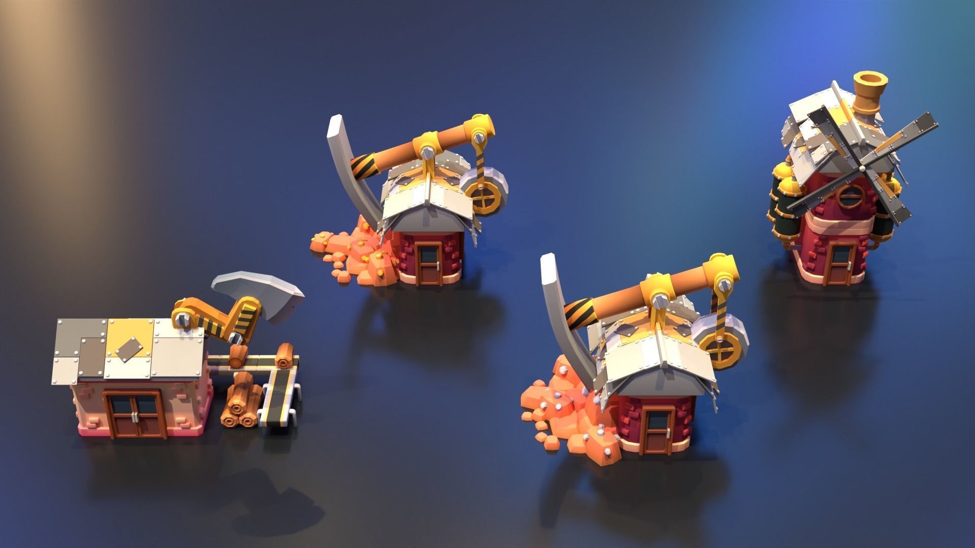 3D model Steampunk Modular Asset VR / AR / low-poly | CGTrader