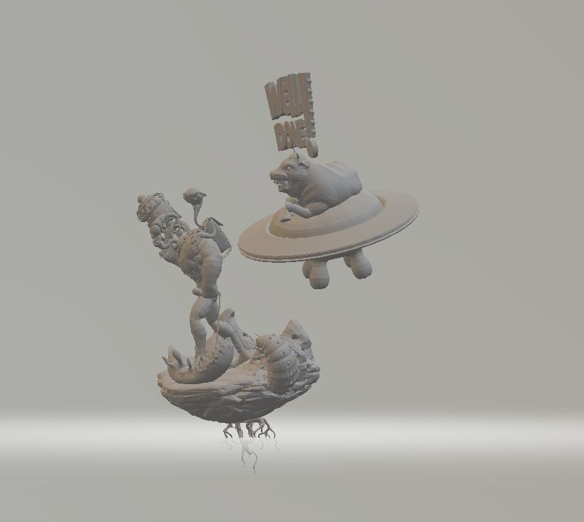 Earthworm Jim 3D Printing Artwork 3D model 3D printable | CGTrader