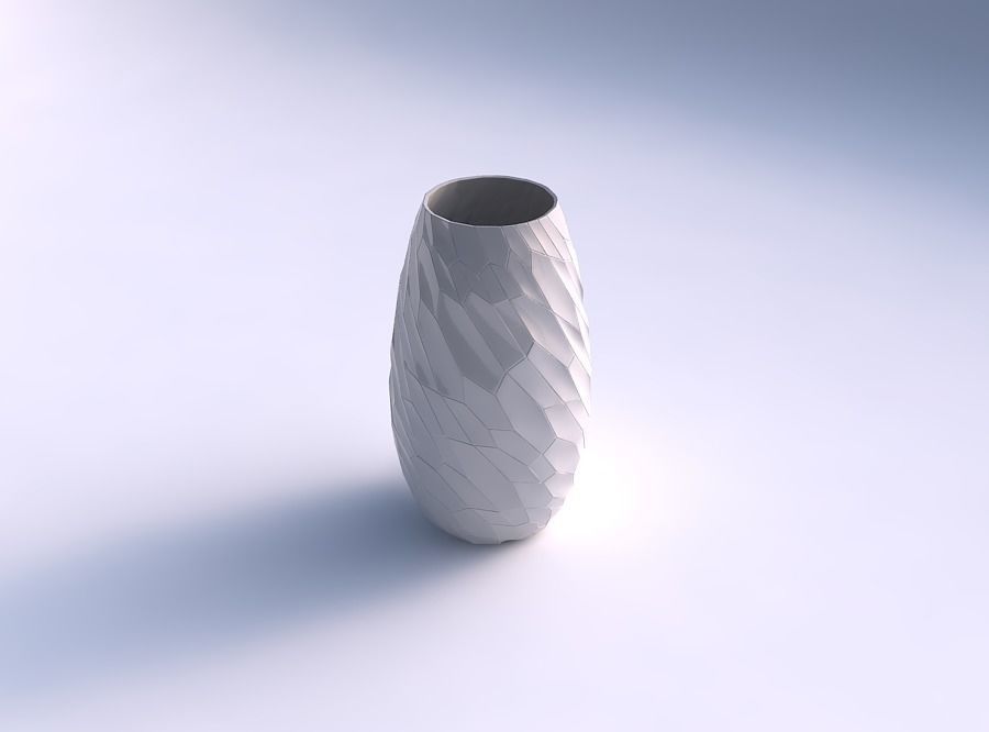 Spacious vase with fine twisted organic cells 3D print model