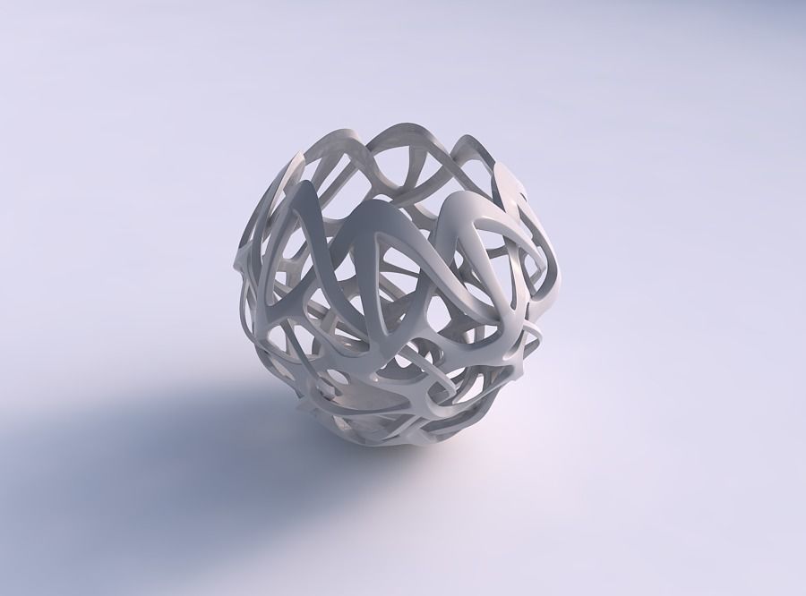 Bowl widening with interlacing sharp edged lattice long neck