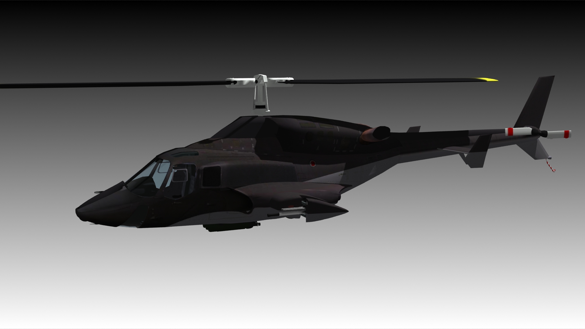 3d serial max number 5 Model MAX Airwolf 3D Helicopter Bell rigged animated 222