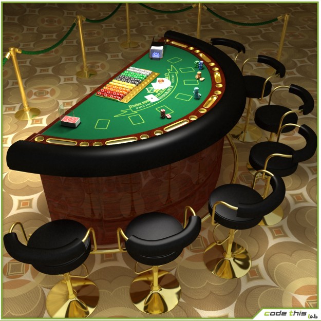 Virtual blackjack table