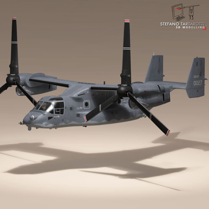 V22 Osprey USAF 3D model CGTrader
