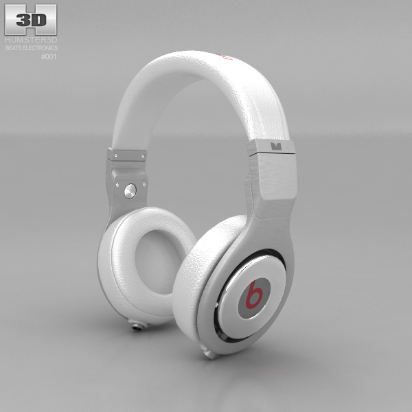 Beats by Dr Dre Pro White 3D model