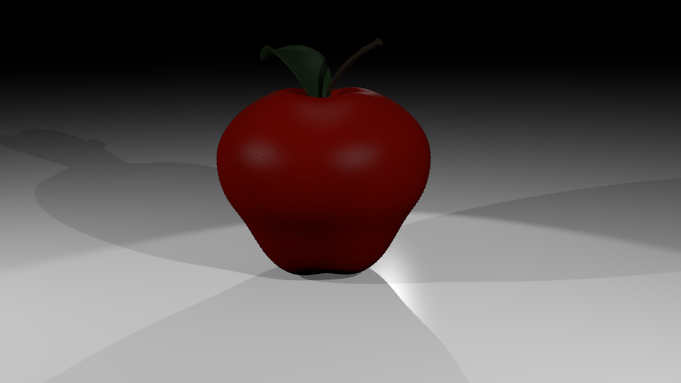 Realistic Apple D Low-poly 3D model