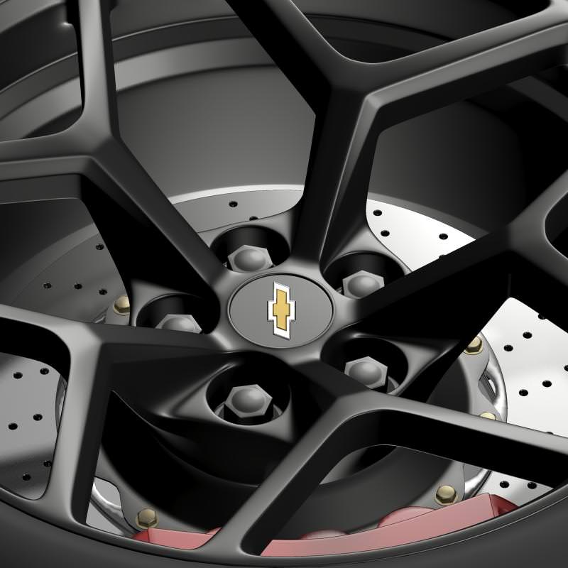 Chevrolet Camaro Z28 2014 wheel 3D Model MAX OBJ 3DS FBX C4D LWO LW LWS