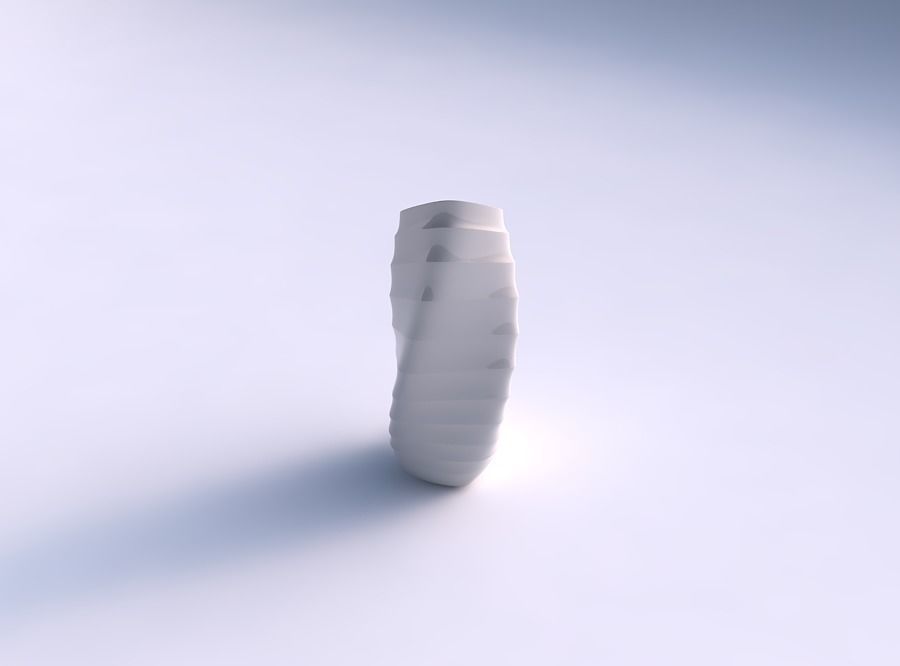 Vase twisted bulky helix with small horizontal sections 3D print model