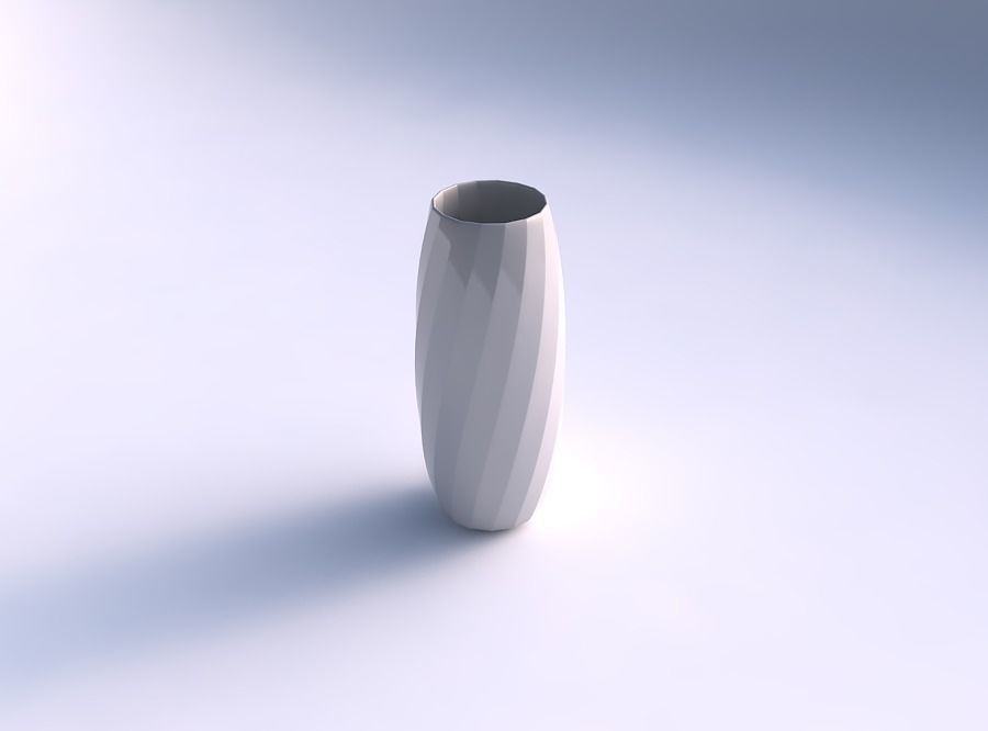 Vase tall twisted with twisted bands 3D print model