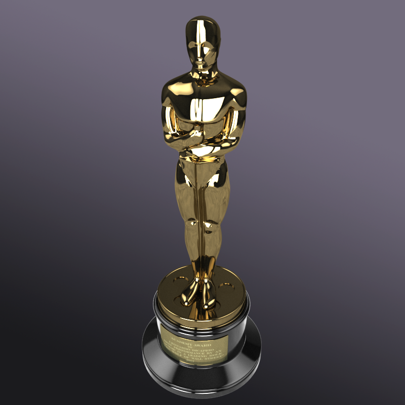 Oscar Award 3D Model MAX OBJ 3DS C4D LWO LW LWS MA MB