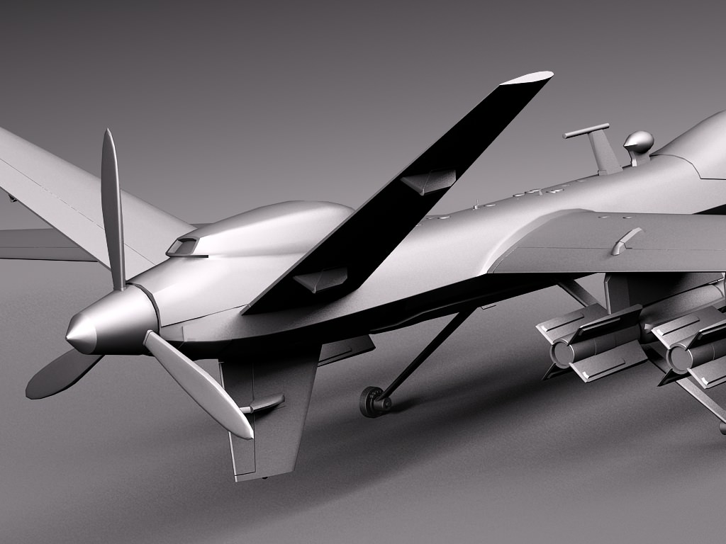 Reaper MQ-9 US Drone Predator 3D Model MAX OBJ 3DS FBX C4D ...