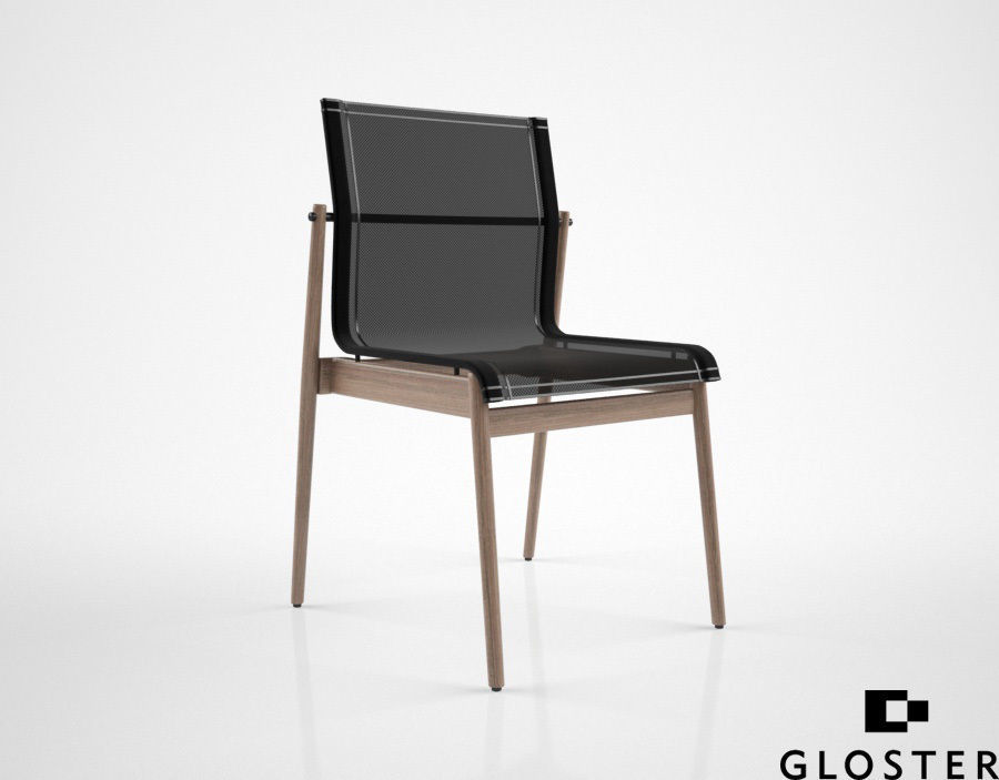 gloster sway teak stacking chair 3d model cgtrader
