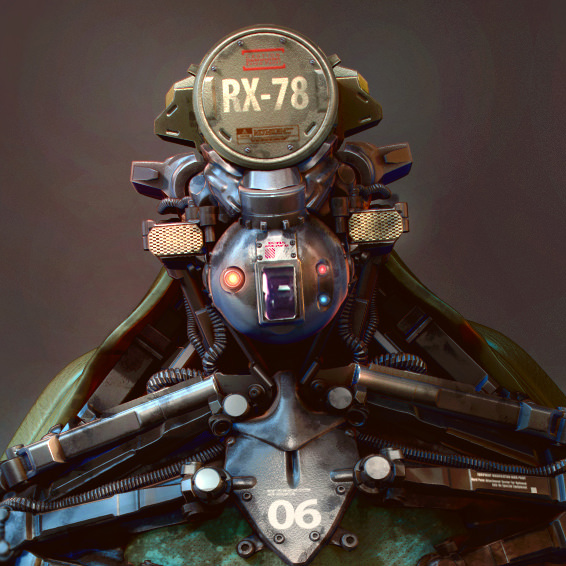 robot bust 3D model