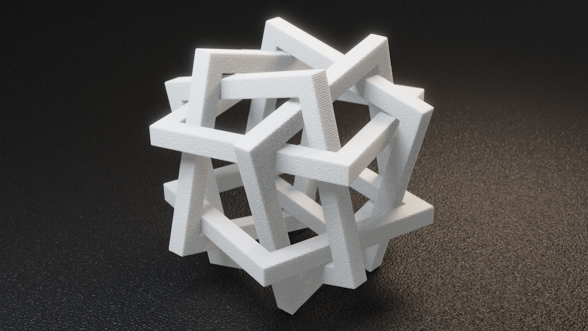 Orderly Tangle 01 - Six Hollow Squares 3D model 3D printable | CGTrader