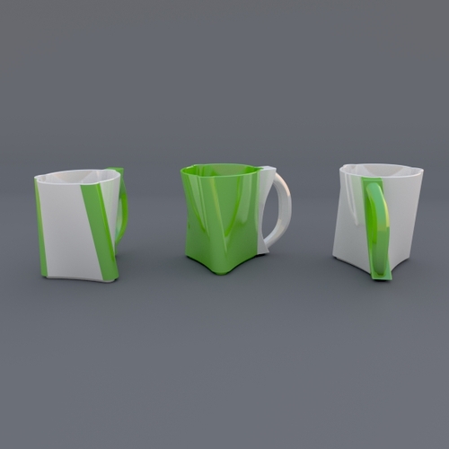Stylish mug design concept CAD model 3D Model 3D printable OBJ STL 3DM