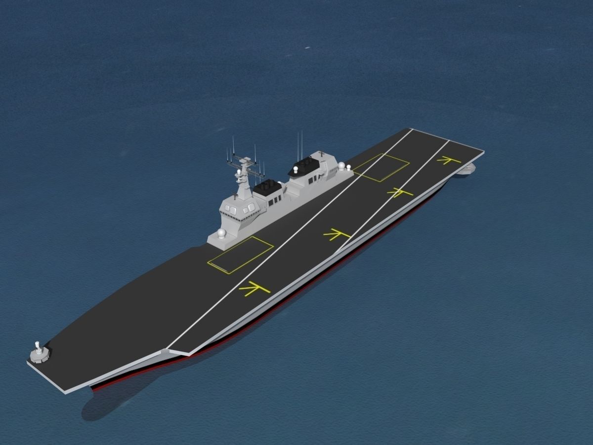Hyuga Class Helicopter Carrier DDH181 Hyuga 3D Model rigged MAX OBJ 3DS