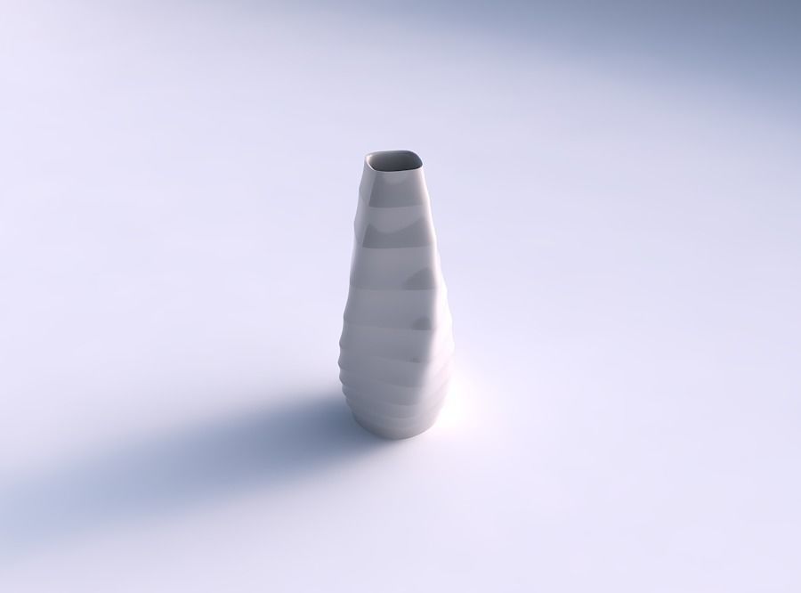 Narrow top vase helix with small horizontal sections 3D print model