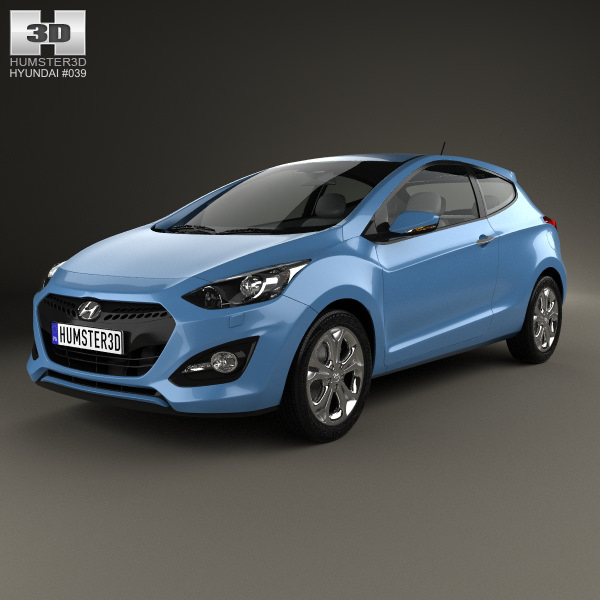 Hyundai I30 3 Door Hatchback 2013 3d Model Cgtrader
