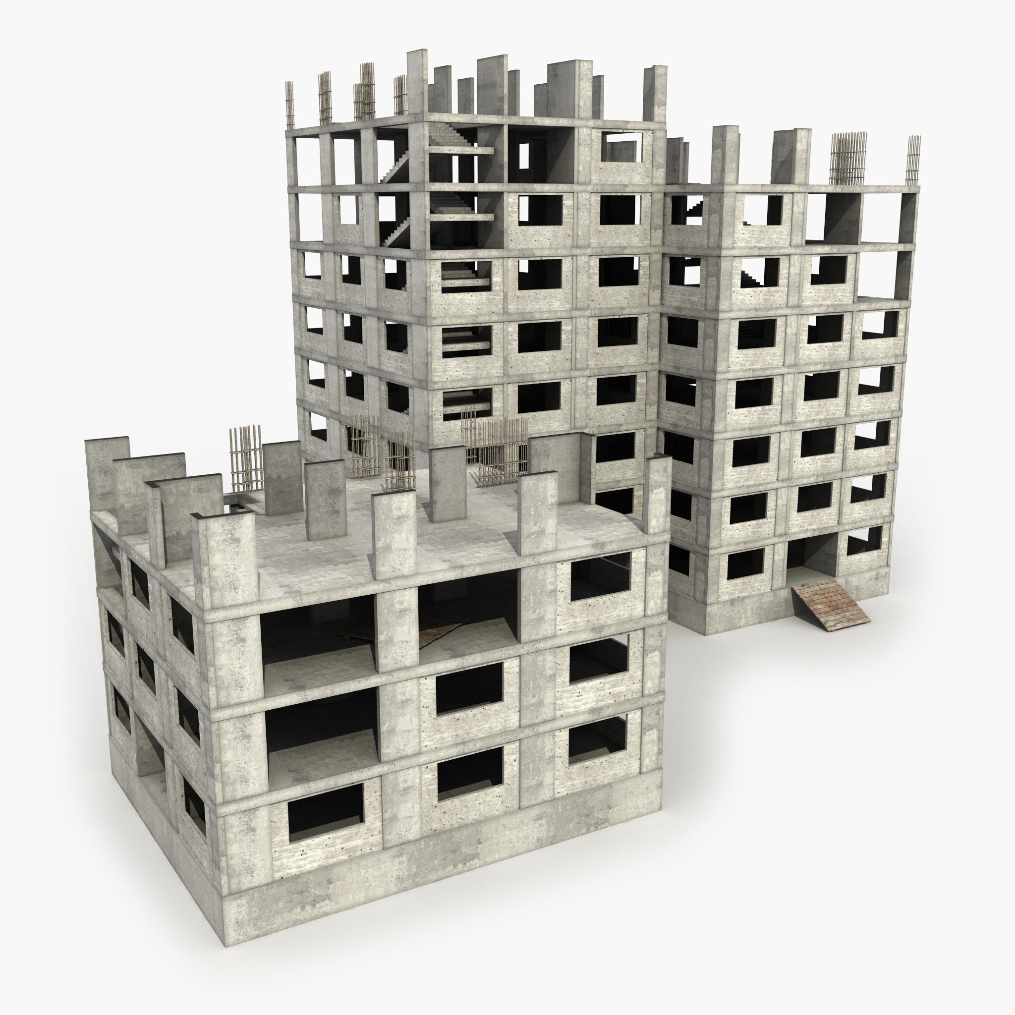 Building Construction Site Low-poly 3D model