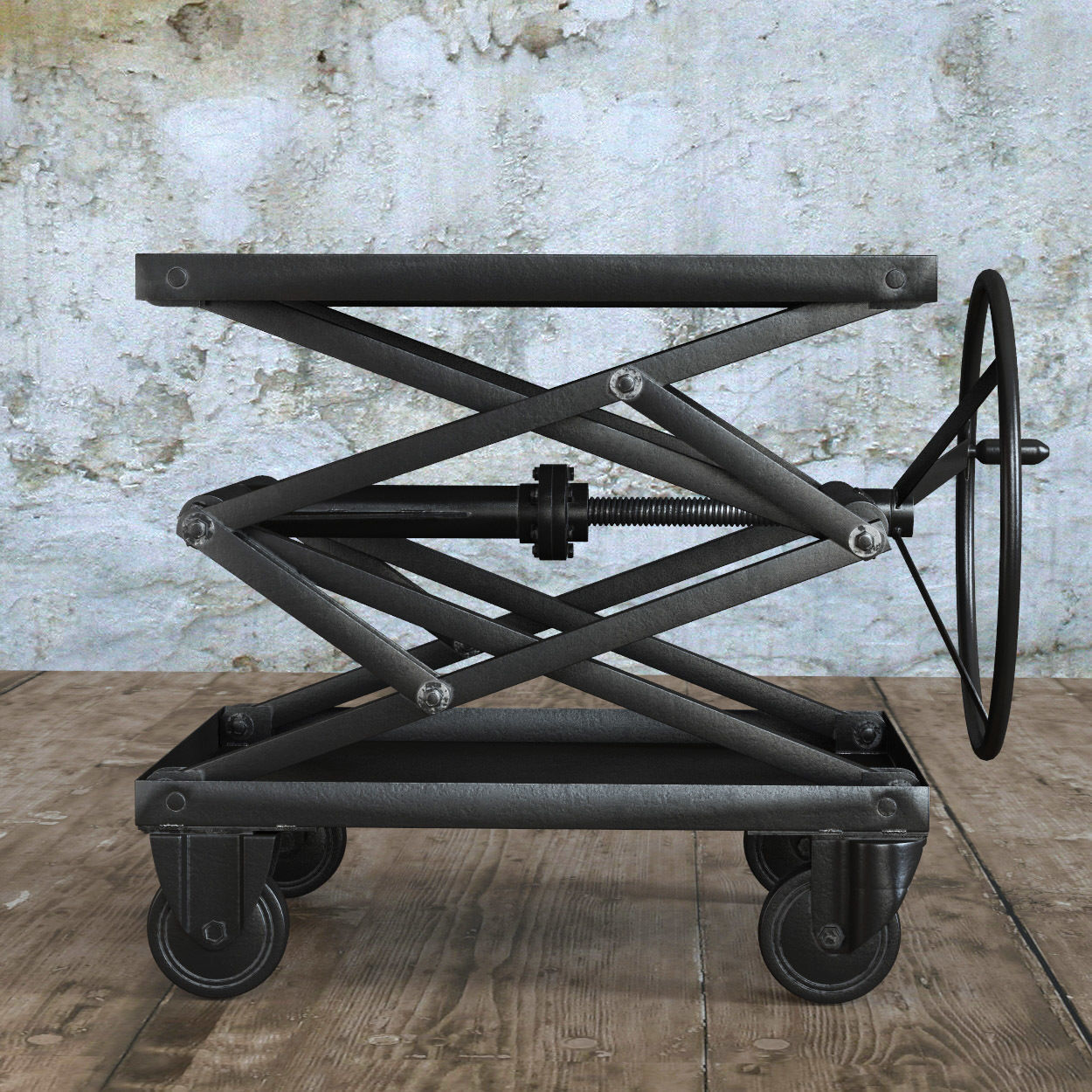 INDUSTRIAL SCISSOR LIFT TABLE 3D model CGTrader